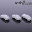 Cars, white, unpainted