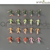 6 x Modell Figuren Fussballspieler fr Modellbau 1:50 Spur 0