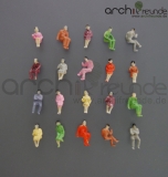 300 x Sitzende Figuren Handbemalt 1:100 Spur TT/H0