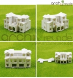 3 x Modell Gebude Villa Wohnung Haus 1:800 Typ A+B+C