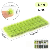 60 x selbstklebende Static Grass Grasb�schel Gr�n (Nr.9)