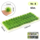 60 x selbstklebende Static Grass Grasb�schel Gr�n (Nr.8)