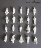 25 x stehende Modell Figuren, Reisende, wei, 1:87, Spur H0