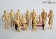 12 x Modell Figuren, hautfarb unbemalt, 1: 25 LGB Spur G