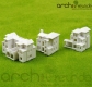 3 x Modell Gebäude Villa Wohnung Haus 1:500 : Typ A + Typ B + Ty