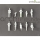 10 x Modell Figuren und Kinder wei Modellbau 1:30 Spur 1