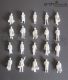 25 x stehende Modell Figuren, Reisende, wei, 1:87, Spur H0